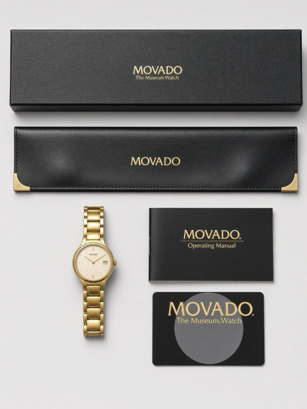 Movado Palio Ladies Two-Tone Watch 81.97.863H Cream Dial Date Swiss Quartz Box - Picture 2 of 6